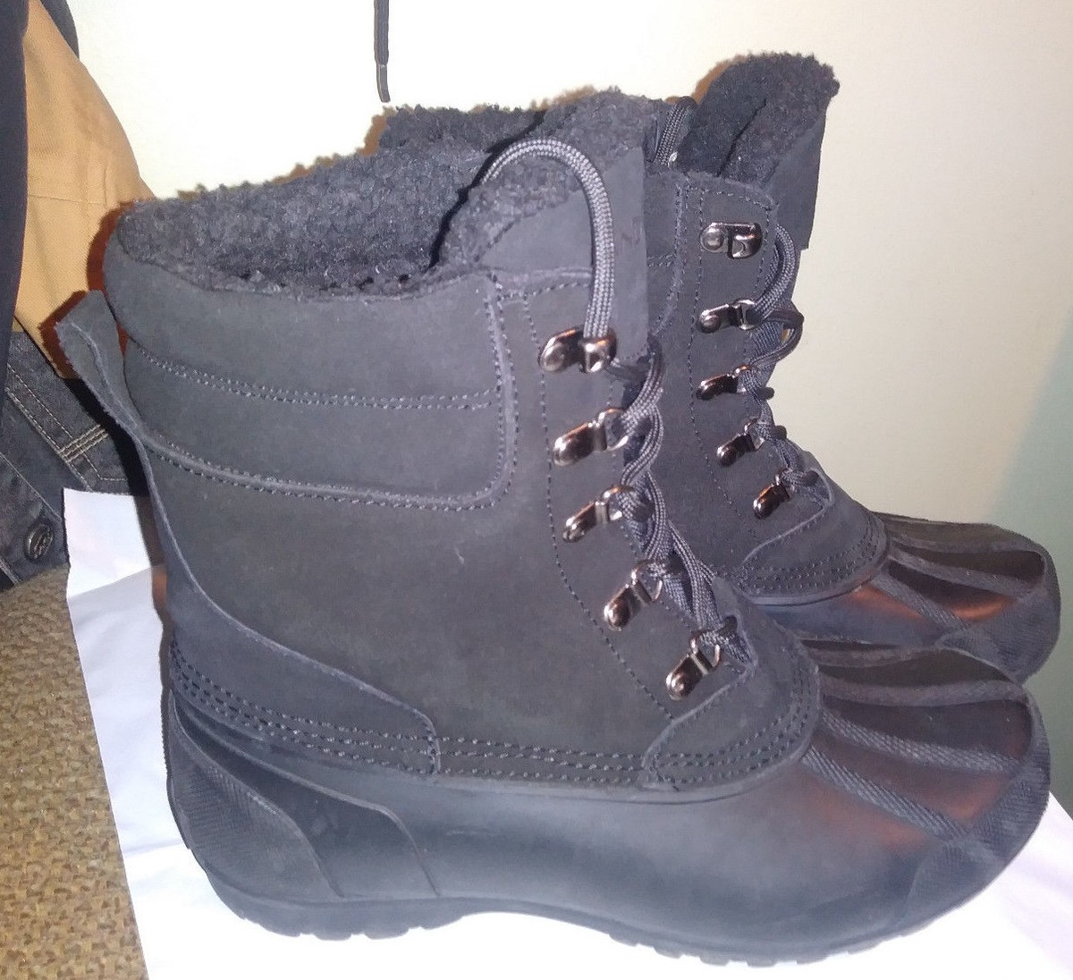 Lands end black duck boots 90s/y2k Lands End Rain/snow Shoe Bean Boot - Etsy main image 2