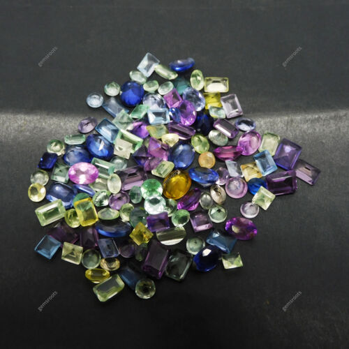 15 Pcs Natural Sapphire Mix Shape-Color CERTIFIED Ring Size Loose Gemstone Lot - Picture 2 of 15