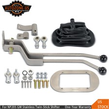 Transfer Case Shifter For Np205 Gm Stainless Twin-stick Shifter Np205gm8 W Boot Transfer Case Shifter For Np205 Gm Stainless Twin-stick Shifter Np205gm8 W Boot