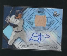 2014 Devon Travis Bowman Platinum Autograph Bat Mem Rookie Card AU RC  Toronto