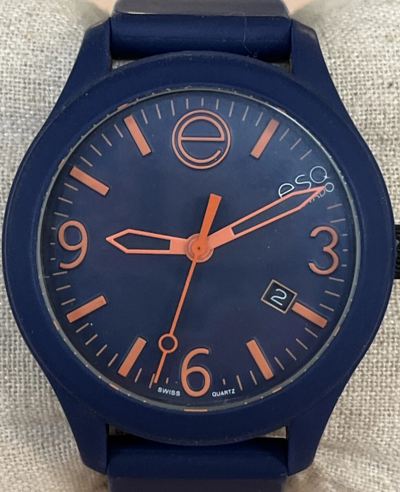 ESQ Movado ONE Reloj Mujer 36MM Acero Silicona Movimiento Suizo Cuarzo Batería Nueva Foto 3 de 4