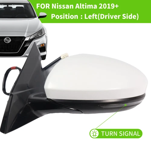 Left Driver Side Mirror for Nissan Altima 2019-2024 W/Power Heated Turn Lamp