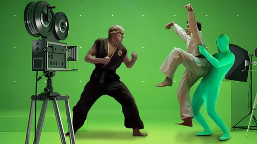 Fondo de fondo de estudio fotográfico pantalla verde tecla croma quitar pantalla no tejida - Imagen 14 de 16