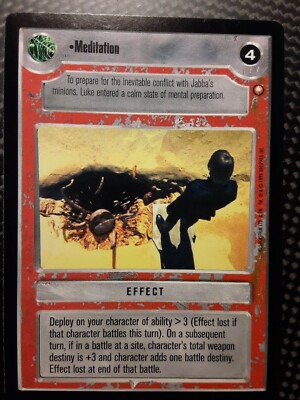 Decipher Star Wars Special Edition CCG RARE UNPLAYED BB Meditation