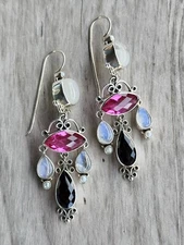 NICKY BUTLER LIMITED EDITION RAJ COLLECTION 925 Sterling Silver NB Earrings 💕