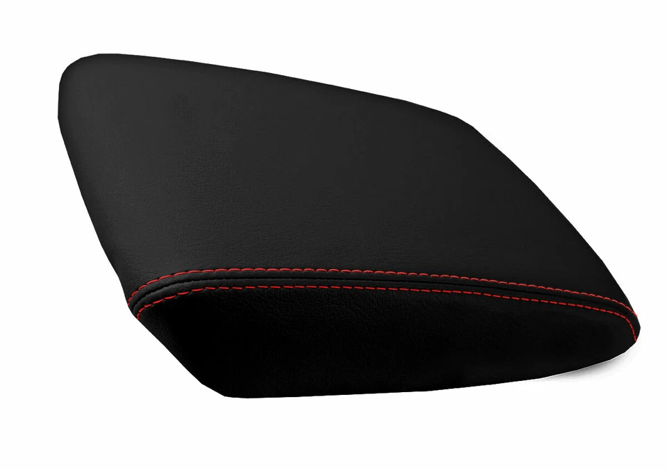 Tapa de consola cubierta de reposabrazos de cuero para Acura TL 2004-2008 puntada roja Foto 4 de 4