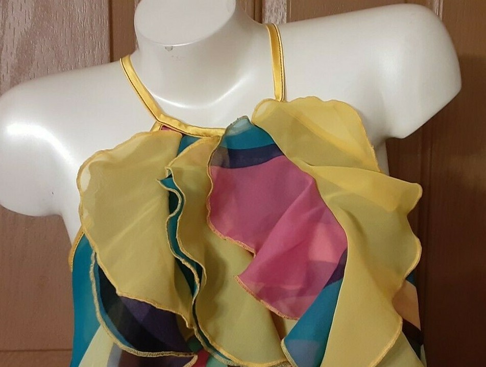 Double Zero Spaghetti Strap Sleeveless Ruffled Li… - image 4