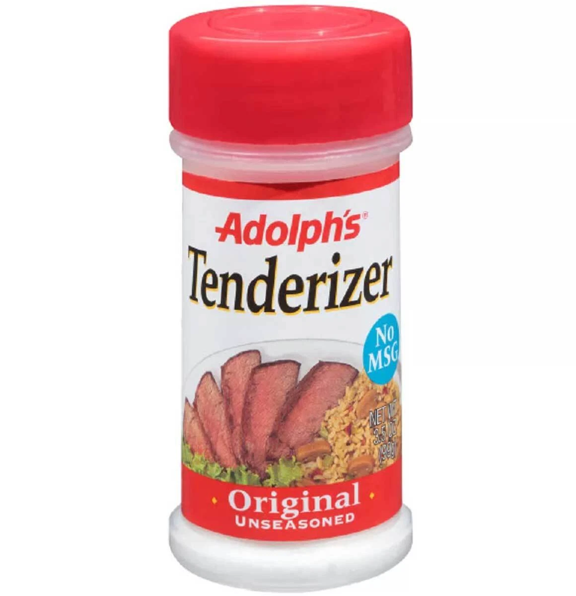 Adolphs Tenderizer Original Unseasoned Seasoning No MSG - 3.5 Oz - Pack of 4