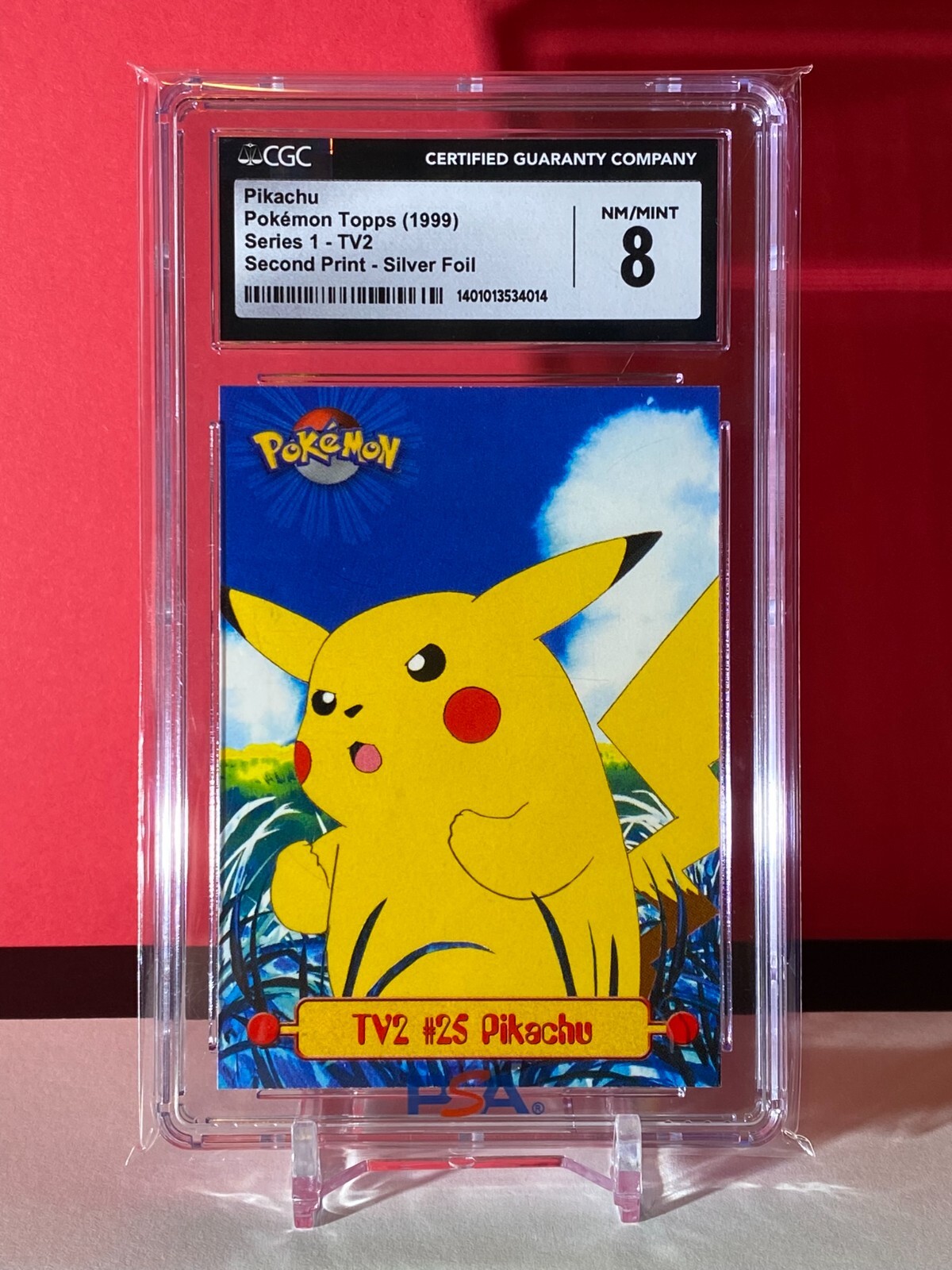 CGC 8 NM/MINT Pikachu 1999 Topps Series 1 - TV2 Pokemon Card (PSA/CGC)