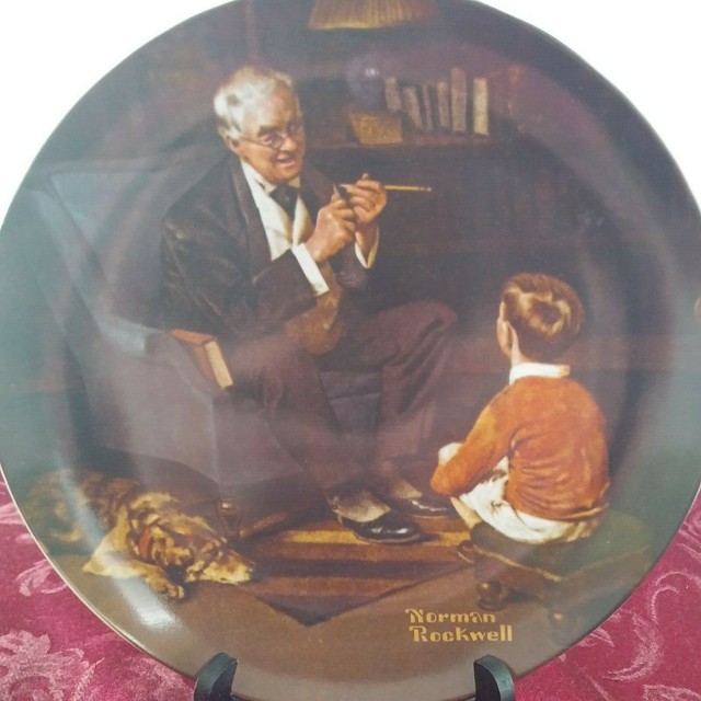 Collectors Plate " The Tycoon" by Norman Rockwell retired in 1982 Vintage eBay