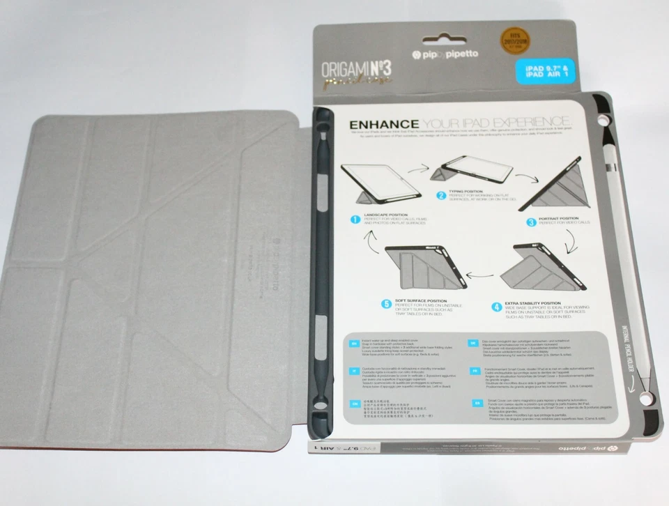 Pipetto Origami 5 in 1 Pencil Case for iPad 9.7"(2017/2018) 6th Gen./ iPad Air 1 - Image 2 of 4