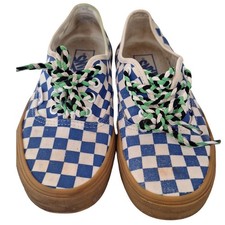 Vans Shoes women's Size7.5 Blue White Checkerboard Low Top Skate