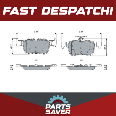 Brake Pads Set Rear 0986494888 Bosch 5341206 DG9C2M0007AB DG9C2M007AA BP1876 New