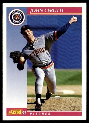 1992 Score John Cerutti Detroit Tigers #179