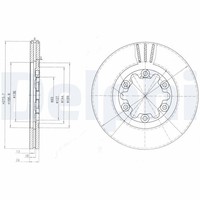 2X Bremsscheibe Delphi BG3809 FüR Serie Mazda Ranger EQ ER Ford UN 4X4 4WD 12V