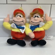 Disney Store Alice In Wonderland Tweedle Dee & Dum Bean Bag Plush