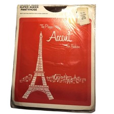 Pantyhose Super Sheer Size Average 115-135 Lbs accent vtg hosiery