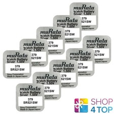 10x Murata SR521SW Silver Oxide Coin Battery 1.55V Made in Japan