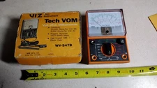 Viz Tech WV-547B Analog Volt, Ohm Meter No red probe and black clip Leads
