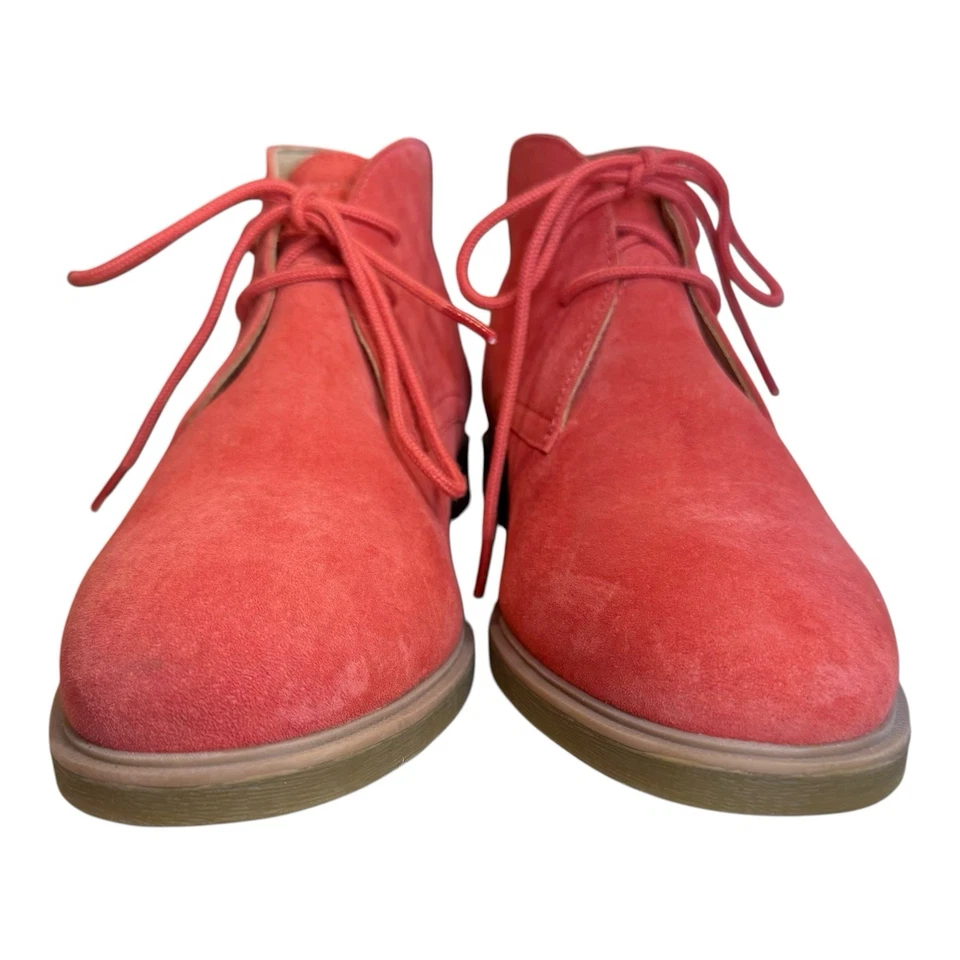 Hush Puppies Womens Shoes Red Lace Up Boots Sz 8 Suede Leather Ankle Casual - Image 2 of 4