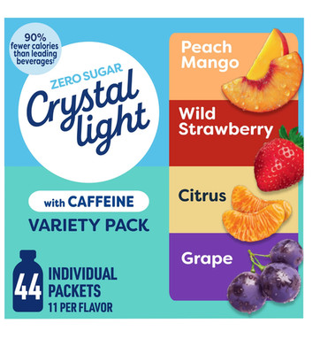 Crystal Light Energizing Variety pack, 44 Count On the Go Packets.