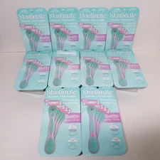 Set of 10 Schick Skintimate Sensitive Skin Disposable 4-blade Razors Pack of 4
