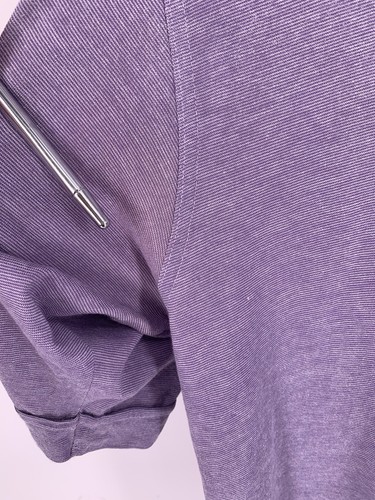 Polo Ermenegildo Zegna uomo taglia XXL viola righe manica corta Italia - Foto 9 di 10