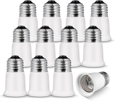 Light Socket Extender,E26 to E26 Medium Screw Bulb Socket Extension Adapter,Rece