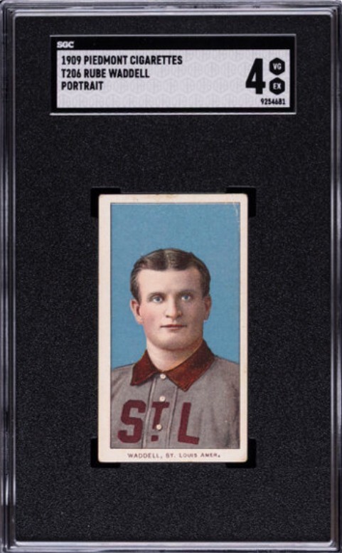 1909 T206 Rube Waddell Portrait Piedmont 150 SGC 4