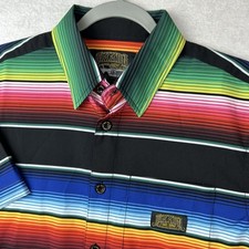 Dixxon The Low Low Serape Party Shirt Men?s S Small Multicolor Button Up S/S