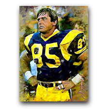 Jack Youngblood #5 Art Card Limited 45/50 Edward Vela Signed (Los Angeles Rams)