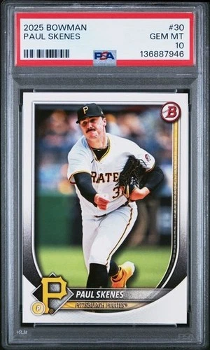 2025 Bowman #30 PAUL SKENES - Pittsburgh Pirates - PSA 10 Gem Mint