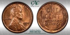 CACG MS-64 RB 1920-S Lincoln Cent, Cartwheeling, Nearly Full-Red, Scarce Date!