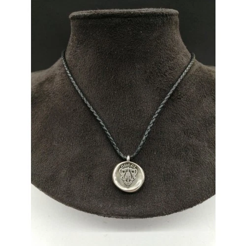 Collana GUCCI Crest Monete Nero x Argento Giappone