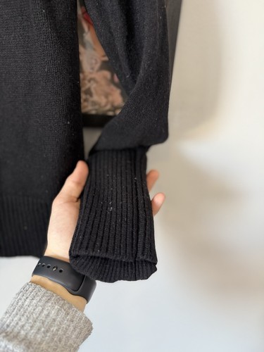 Burberry Prorsum Black Knit Sweater Women's Size L Chain Detail black label  - Afbeelding 13 van 15