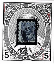 CANADA 1903 - 1908, Scott No. 91, Type 1, Re-entry, Marler # 11, used.