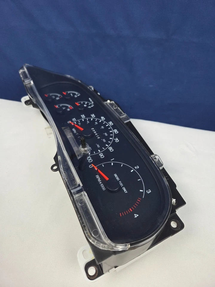 1999 - 2001 Ford Excursion F-250 F-350 Diesel   Instrument Cluster  228K - Image 2 of 4