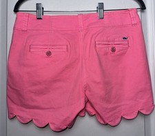 Vineyard Vines Everyday Shorts Pink Size 2 Scalloped Hem Whale Logo