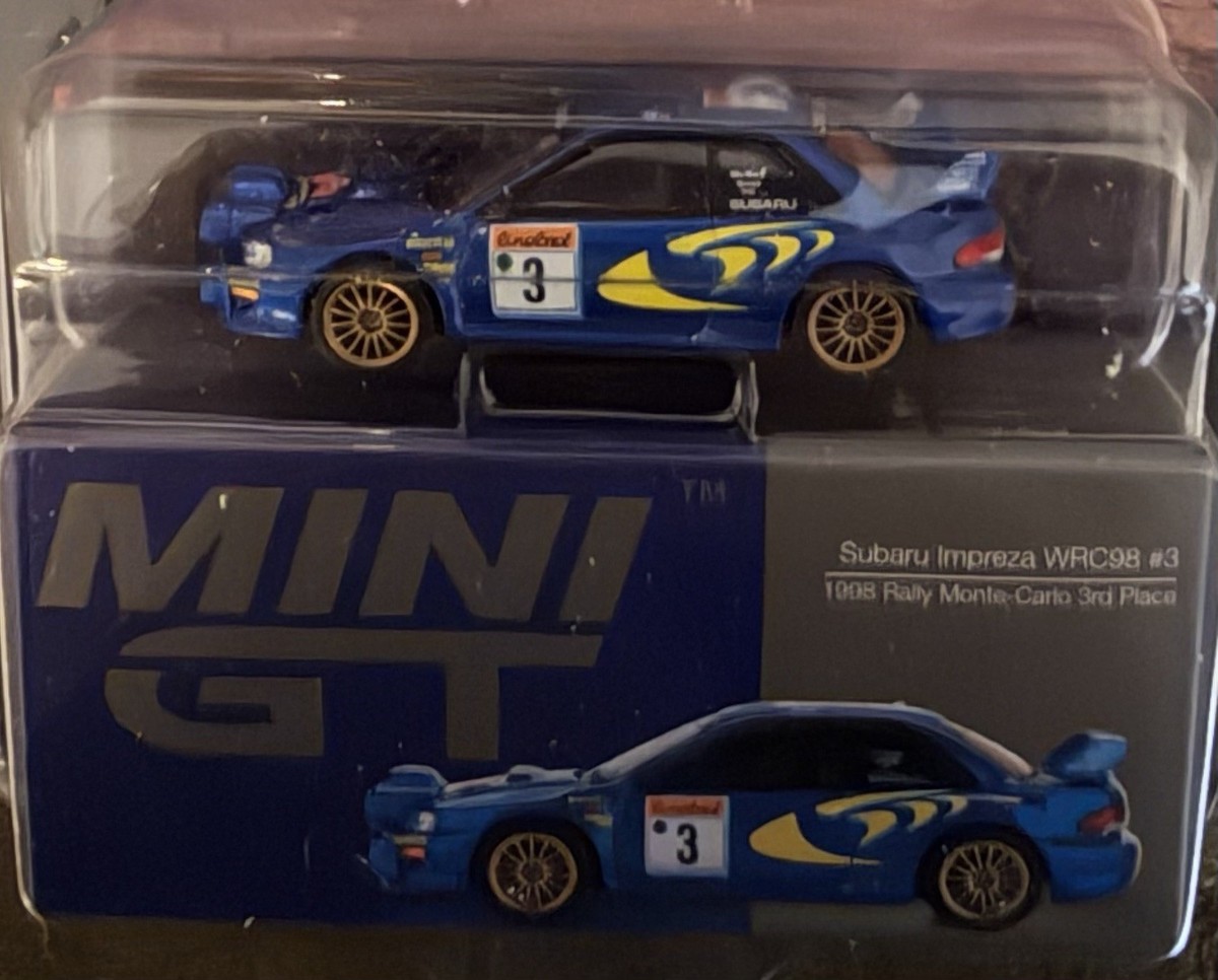 Mini GT #975 Subaru Impreza WRC98 #3 1998 Rally Monte Caro 3rd