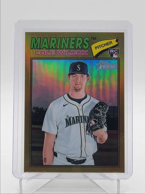 COLE WILCOX 2026 TOPPS HERITAGE ROOKIE GOLD CHROME BORDERED RC /50 Q4450