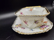 Vintage Dresden Ramekin With Saucer
