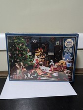 NEW Cobble Hill CHRISTMAS PUPPIES 500 piece puzzle. Poster Included New Sealed