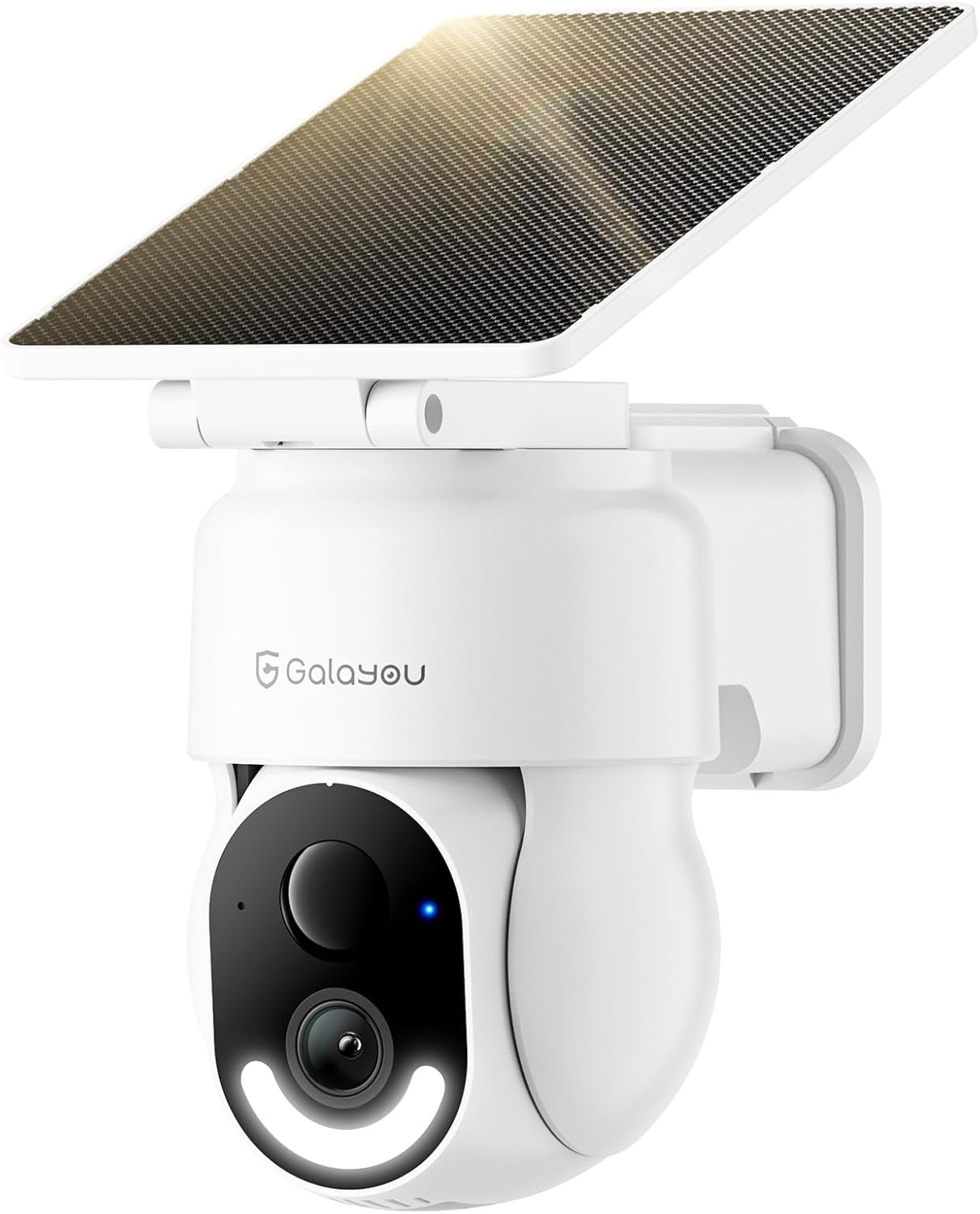 Caméra surveillance wifi extérieure sans fil 2K solaire blanche