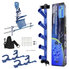 Swimming Pool Holder, Fence Hooks for Pool Equipment Organizer, Pool tool sto...