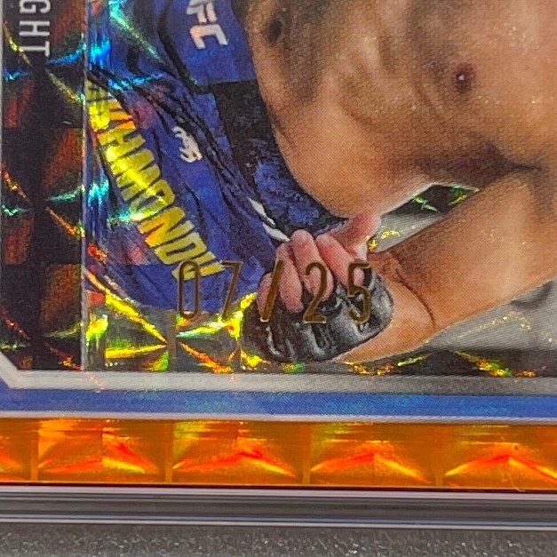 Shavkat Rakhmonov /25 125 PSA 10 Orange Geometric Ref2025 Topps Chrome UFC view 2