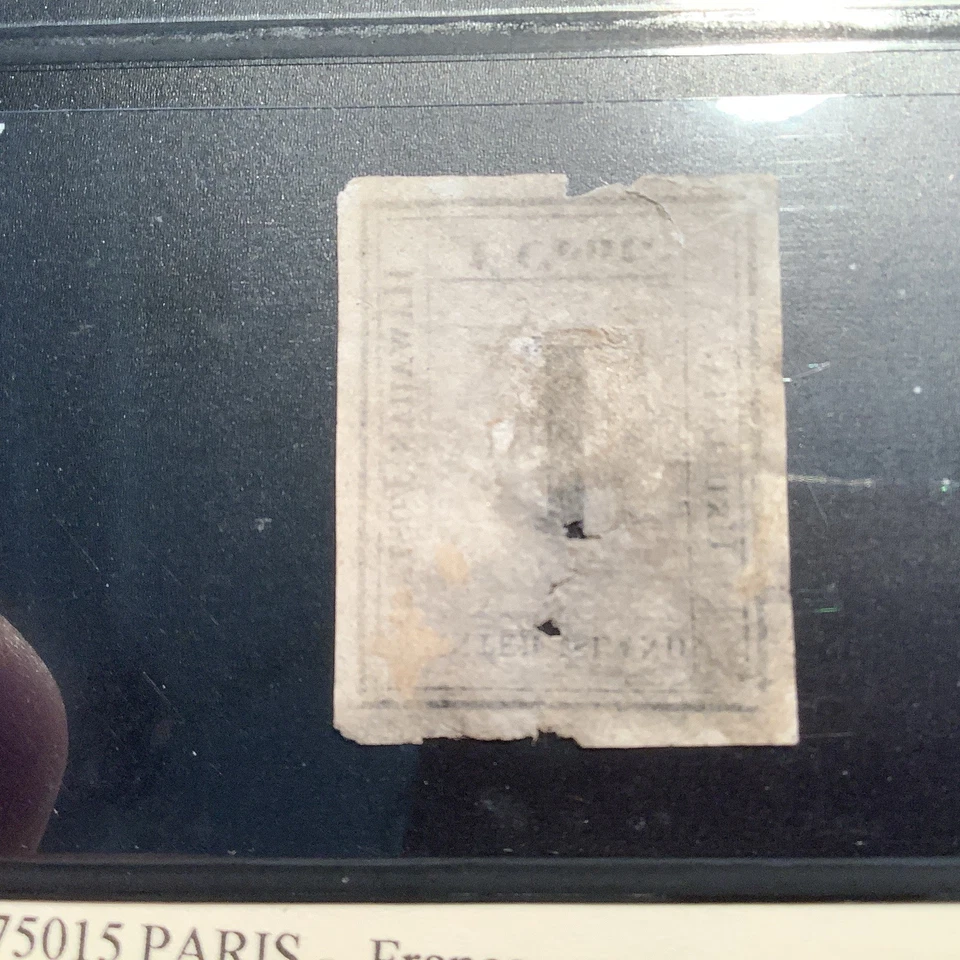 1863 Hawaii 1c Black on Grayish NUMERAL Inter-Island Scott #15 Mint + Rugged - Image 4 of 4