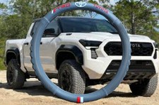 Car Truck Trd Steering Wheel Cover Gray Anti-slip For Toyota