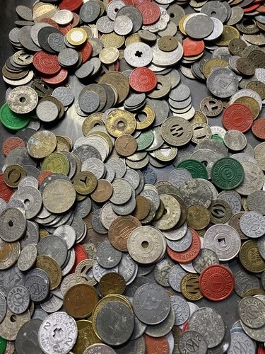 40+ Vintage Assorted Tax Tokens Fare Tokens Bridge And Subway Various States - product listing photo