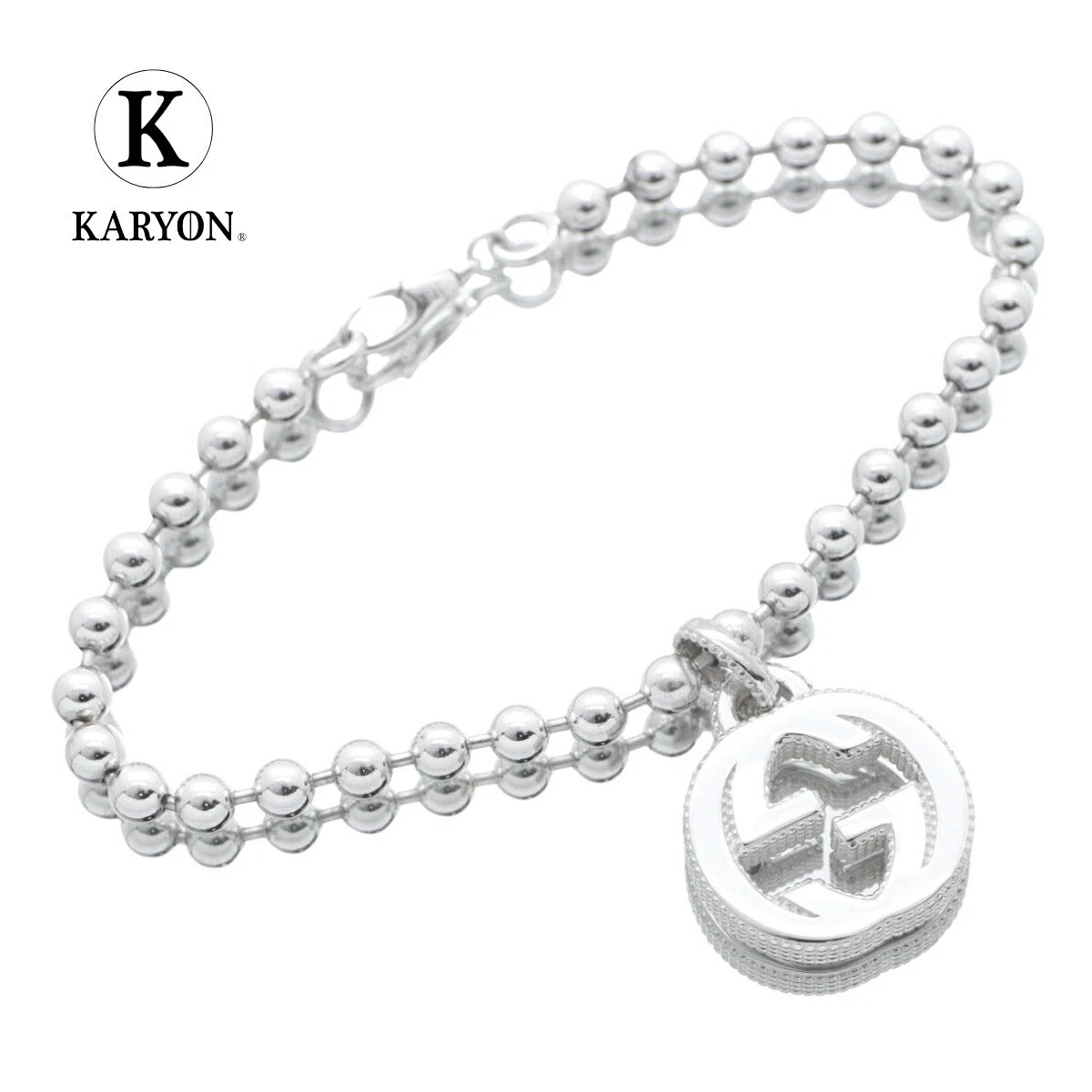 Y0705 Bracciale Gucci Incastro G Argento Ag925 Volume Catena Donna