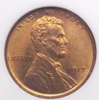 1917 "P" Lincoln WHEAT Cent Penny 1c NGC MS65 RD #007 *RED* Gem BU Unc ECC&C Inc